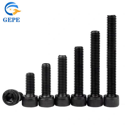 DIN912 écrous et boulons Noir Hexagon Socket vis Alloy Hexagon Socket Cap vis Hex Boulons